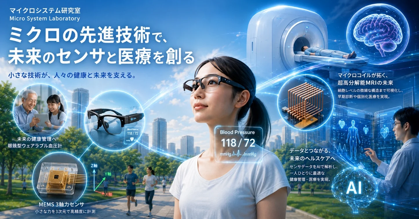 MEMS × AI × Biomedical Engineering：現在の研究を発展させた将来イメージ