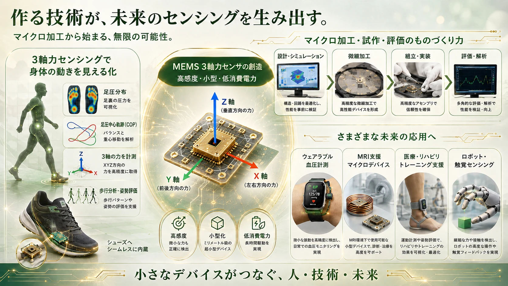 Intelligent MEMS：現在の研究を発展させた将来イメージ